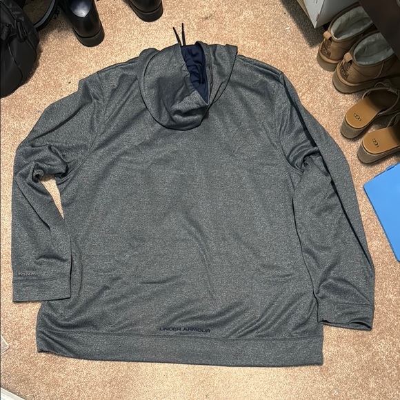 Under Armour Gray Athletic Sweater with Hood and Zip size 3XL - Picture 3 of 3